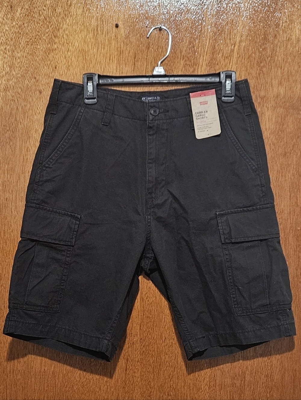 Levi's Men's Carrier Cargo Shorts - Black - Size 30 - 9" Inseam - 100% Cotton
